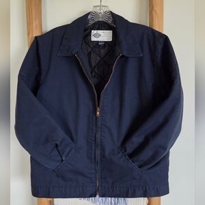Dickies Quilt-Lined Zippered Jacket - Navy Blue READ DESCRIPTION